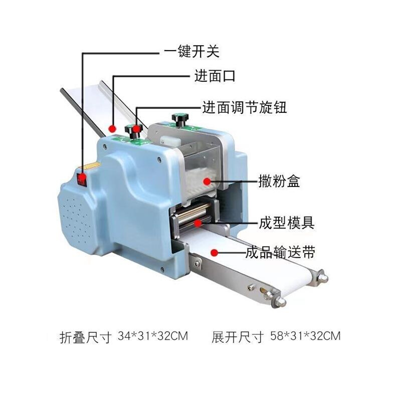 新款仿手工饺子皮机商用全自动小型饺皮机馄饨包子擀皮机模具可换-图3
