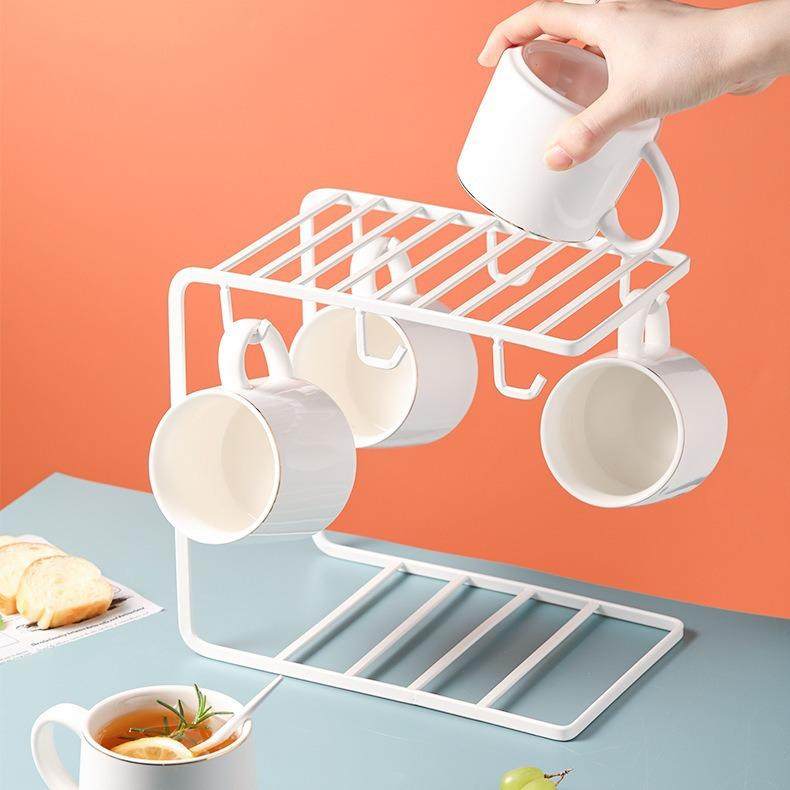 爆款杯架水杯置物架杯子收纳沥水茶杯分隔架茶具收纳架咖啡杯吧台,淘宝优惠券,粉丝福利购,淘宝优惠卷
