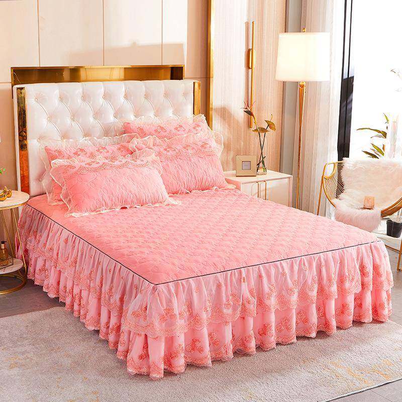 爆款CB#夹棉单品床裙加厚保护1.5米1.8m床套床裙床罩,淘宝优惠券,粉丝福利购,淘宝优惠卷