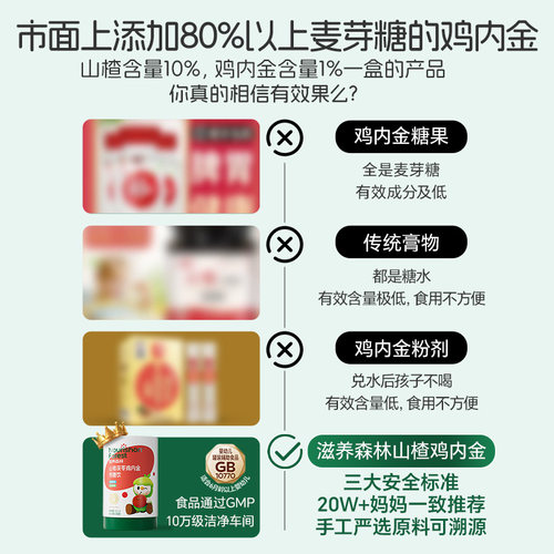 滋养森林药食同源山楂茯苓鸡内金调理幼儿童宝宝爱吃饭童官方正品 - 图2