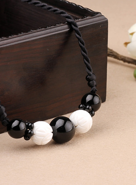 民族风项链女锁骨链简约大方脖链百搭黑色颈链脖子饰品夏季装饰链