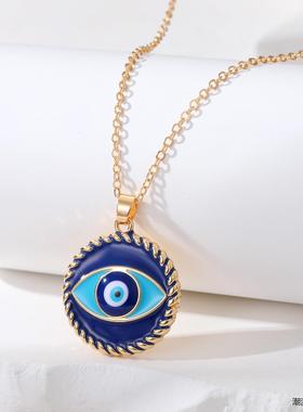 复古流行恶魔之眼项链
