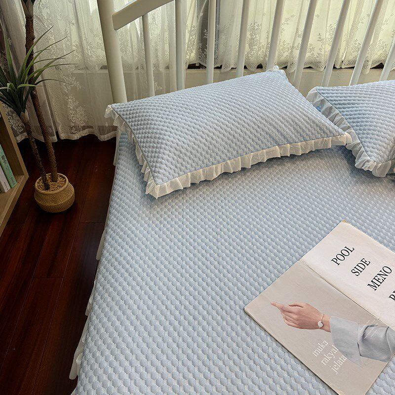 床裙款立体冰丝席豆豆席夏季凉席公主风席L子北欧三X件套空调席软,淘宝优惠券,粉丝福利购,淘宝优惠卷