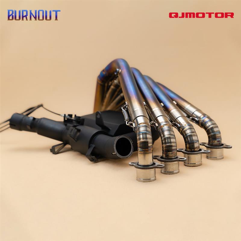 适用于QJMOTO赛800赛600RS原厂外观阀门排气钛合金排气 - 图1