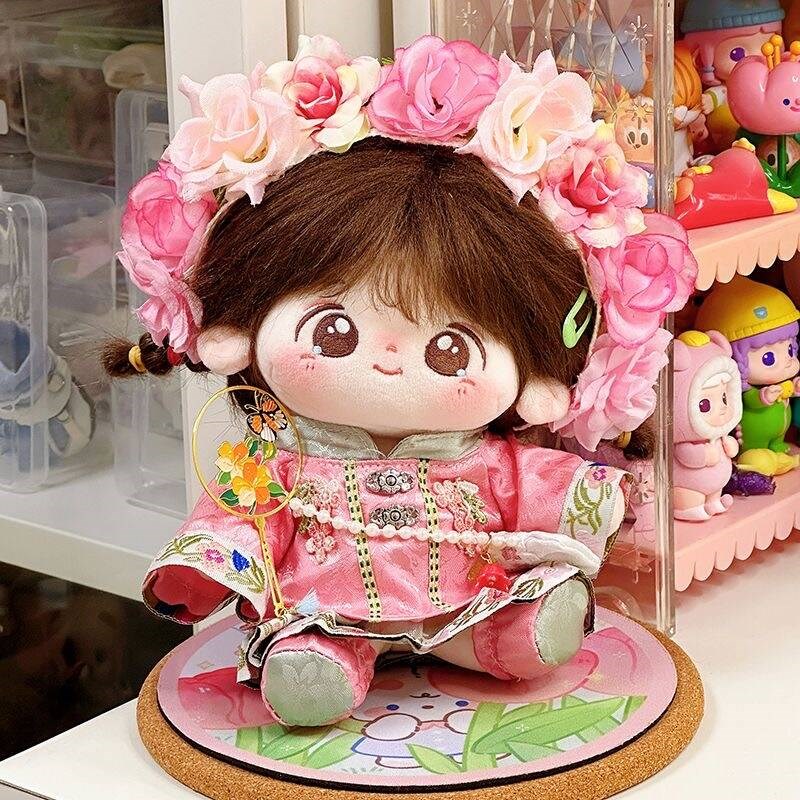 新款20cm娃衣宫廷风古装v旗袍玩偶公仔棉花娃Q娃衣服可换装着替配 - 图1