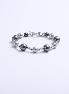 大溪地法式渐变真多麻珍珠t款项链女时尚独特高级百搭锁骨链毛衣