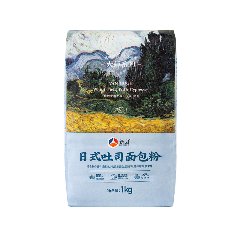 新良大师系列日式吐司面包粉1kg 高筋面粉烘焙专用吐司面包原料 - 图3