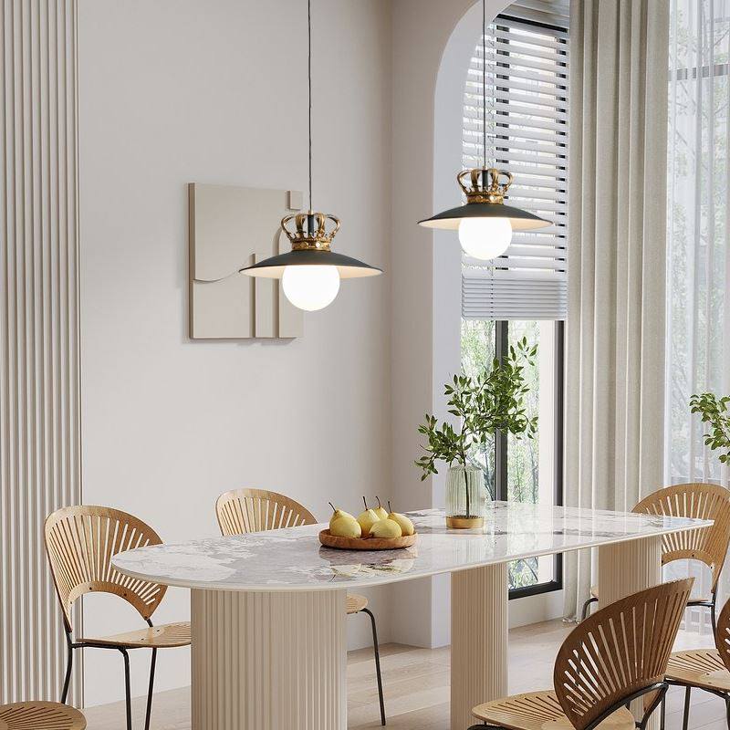 设计师餐厅吊灯创意个性艺术皇冠飞碟灯简约现代吧台灯饭厅餐桌灯,淘宝优惠券,粉丝福利购,淘宝优惠卷