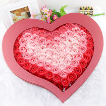 99 ROSE SOAP FLOWERS GIFT BOX VALENTINES DAY GIFT EMULATION FLOWER CREATIVE TABLE WHITE BIRTHDAY GIFT BOUQUET