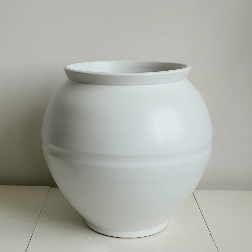 现代简约大口白色现代落地月亮罐陶瓷花瓶客厅装饰品民宿摆件批发,淘宝优惠券,粉丝福利购,淘宝优惠卷