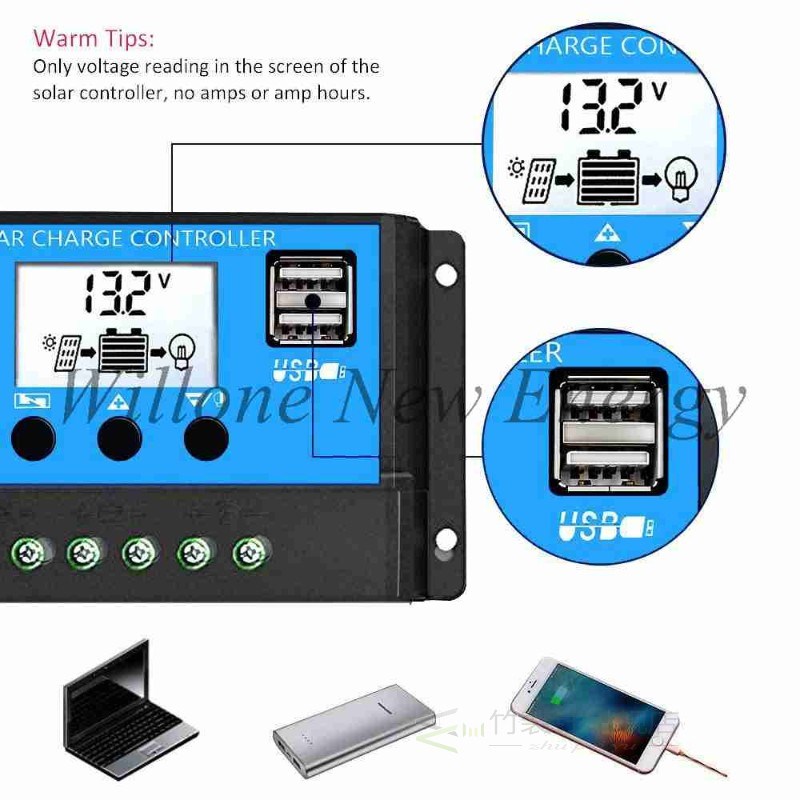 24V 12V Auto Solar Panel Battery Charge Controller 3 - 图2