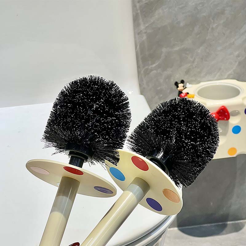 Dutch bear cute polka-dot bow toilet brush dopamine dead corner household wall-mounted special toilet brush artifact