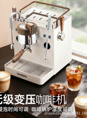 DHRON迪揽7124v海燕咖啡机意式全半自动家用小型商用无级变压拔杆