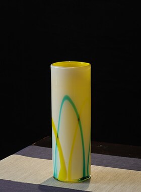 日月堂解放后f老香插花瓶晕染玻璃赏瓶摆件杂项古玩古董收藏老物