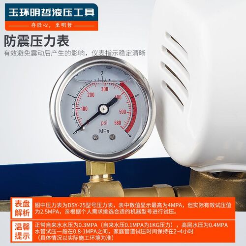 DSY-25 g60手提式电动试压泵 PPR水管道试压机 双缸打压泵打压机 - 图1