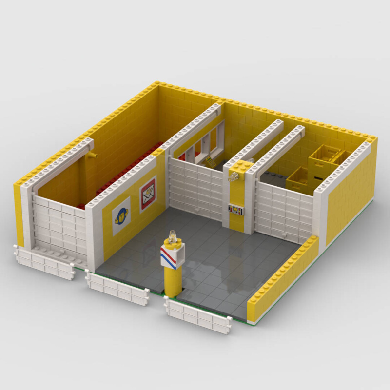 定制积木兼容乐高新款儿童拼装玩具建筑阁楼时装店书店办公楼邮局