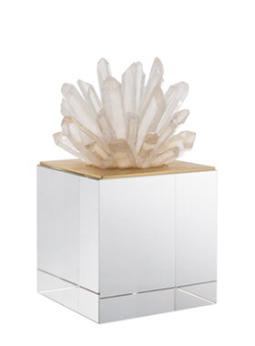 现代样板房卧室白色m水晶饰品摆件电视柜玄关创意书房蓝色室内装