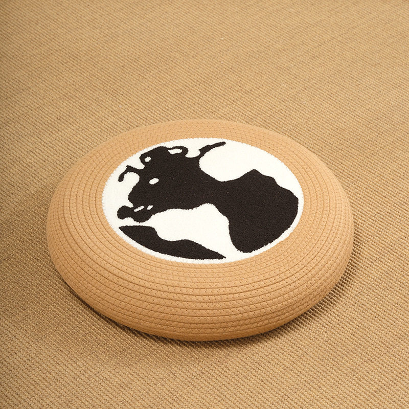 Cross-border round cushion tatami bay window floor mat cotton rope futon mat floor pouf Japanese style simple round cushion