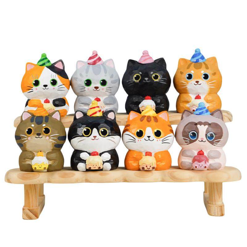 猫咪蛋糕摆件木雕八音盒可爱小众氛围感送女生闺蜜朋友生日礼物,淘宝优惠券,粉丝福利购,淘宝优惠卷