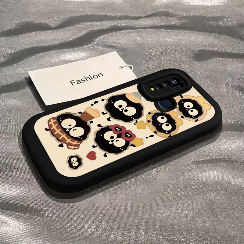 适用vivoY50手机壳Y51s硅胶Y52s全包Y52t防摔网红Y53s爆款Y53tY54s潮流Y55S/Y55t小众y500新款男女款戴帽煤球 - 图2