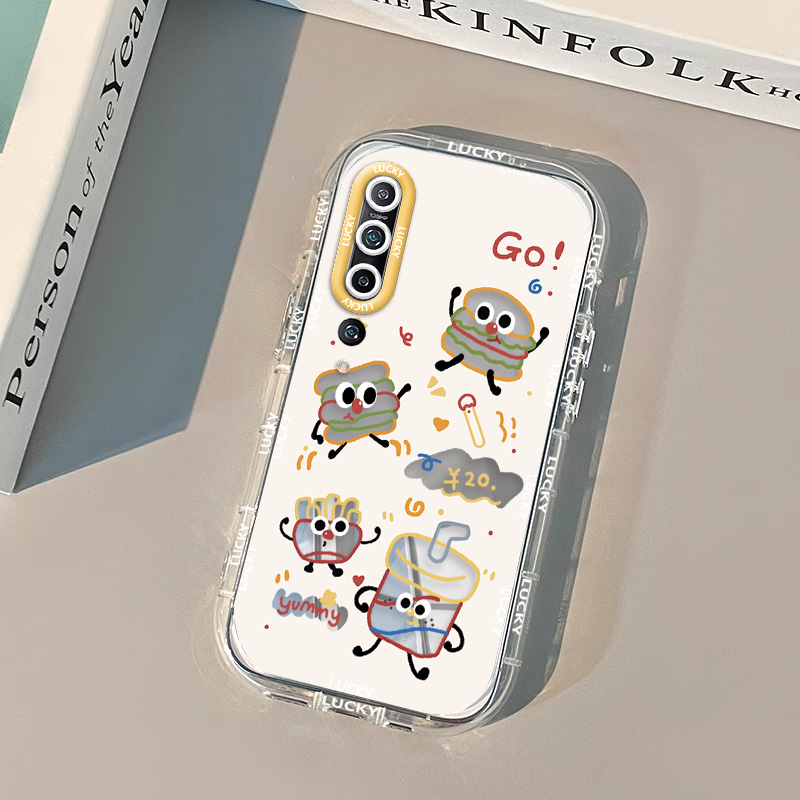 适用小米9手机壳mini10/S硅胶10pro全包小米11软壳11青春版防摔防滑外壳保护套卡通时尚小众透明泡芙壳汉堡 - 图3