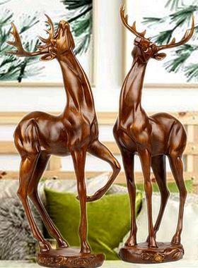 欧式对小鹿家居摆件客厅装饰品办公摆设结婚礼物节日礼品推荐