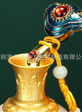 琉璃大象家居工艺品中式客厅摆件桌面酒店餐厅前台装饰品乔迁