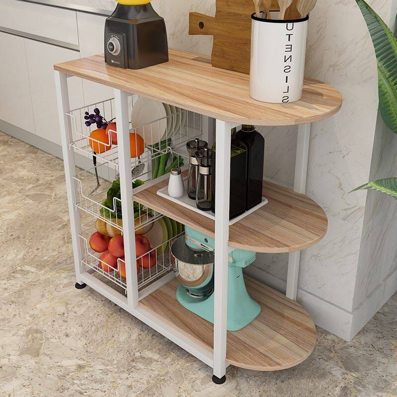 厂家小额厨房微波炉置q物架收纳层C架落地多层货架烤箱储物可移动,淘宝优惠券,粉丝福利购,淘宝优惠卷