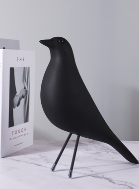 北欧创意小鸟23*26动物摆件样板房客厅装饰办公室家X居树脂工艺品