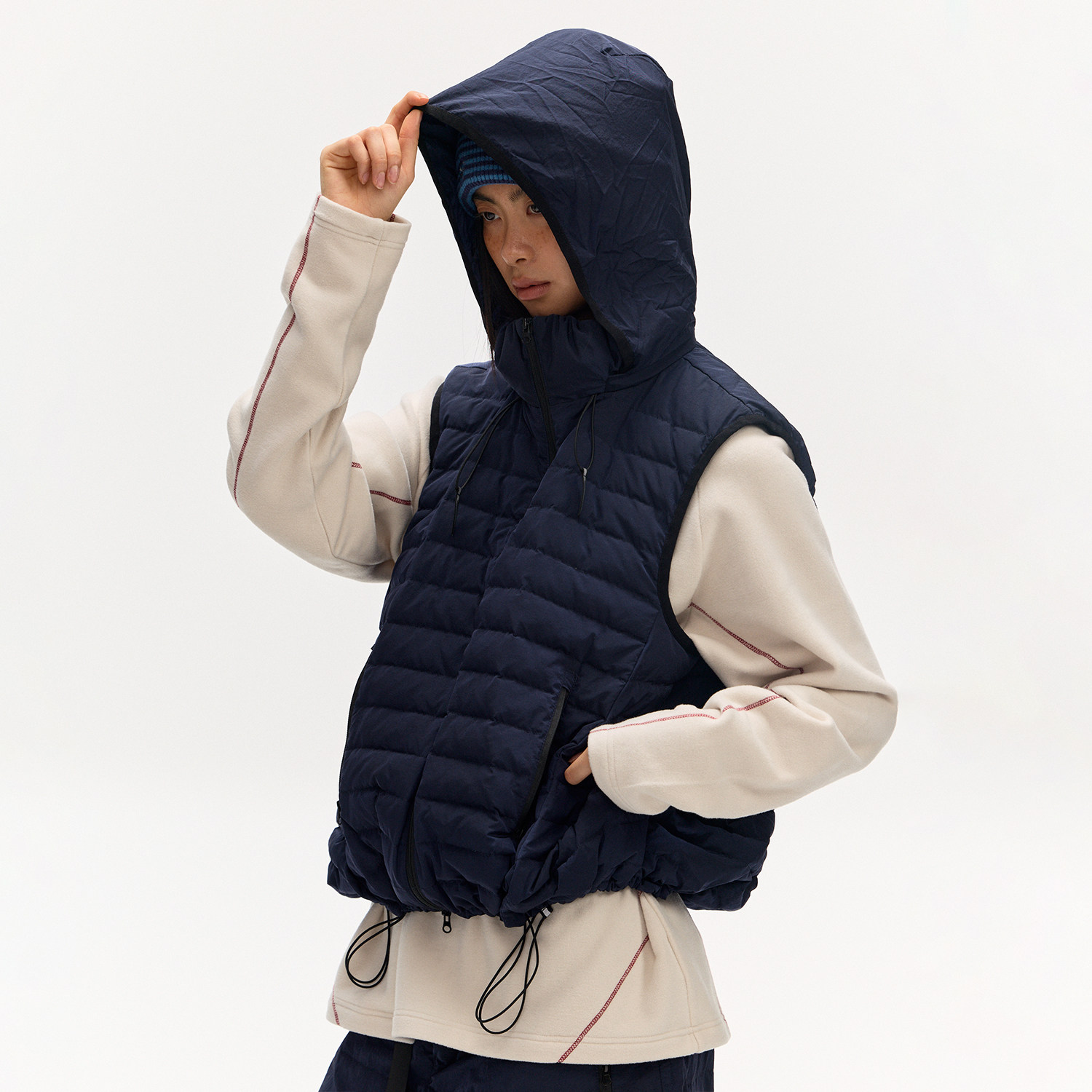 【chammy专属】江南先生隐藏式帽子小立领羽绒马甲冬保暖背心,淘宝优惠券,粉丝福利购,淘宝优惠卷