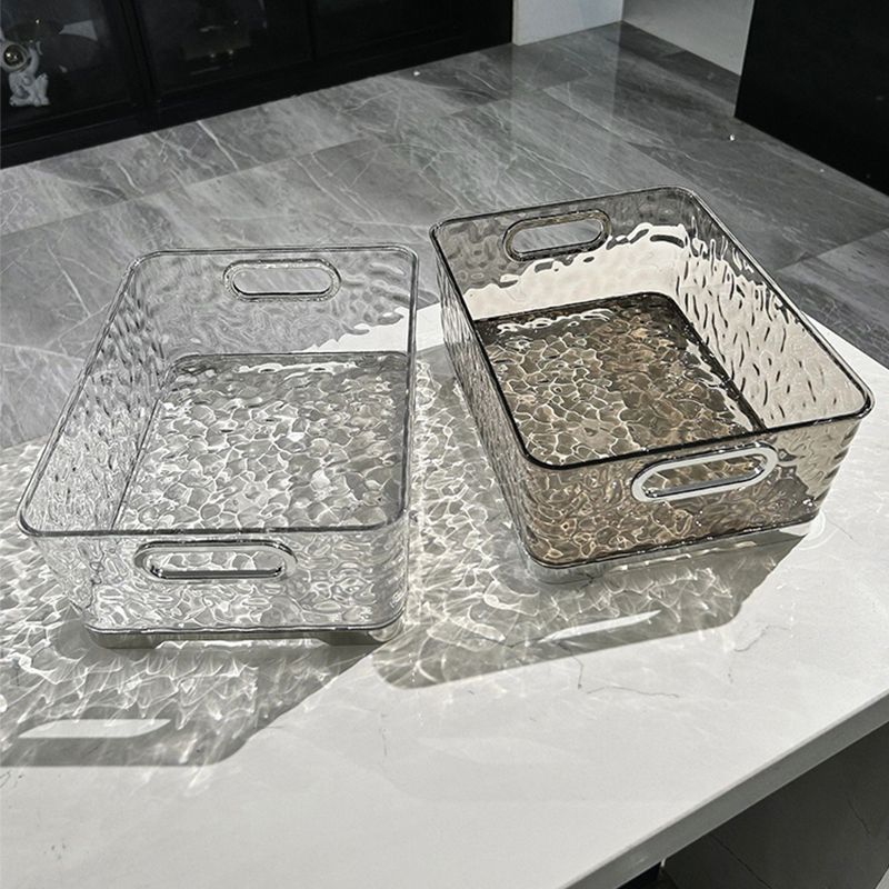 透明亚克力收纳盒桌面化妆品口红零食收纳筐护肤品梳妆台杂物盒子
