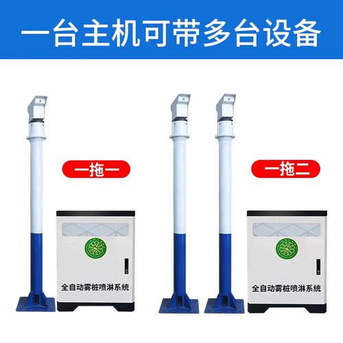 高压雾桩喷淋系统360度旋转高杆造雾机工地道路降尘围挡喷淋设备 - 图3