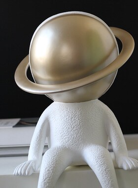 北欧风格地球人摆件现代几何建筑造H型酒店样板间创意软装饰品