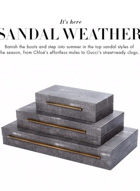 别墅样板房床头柜书架桌茶几高档装饰首饰盒N托盘客厅书房卧室摆