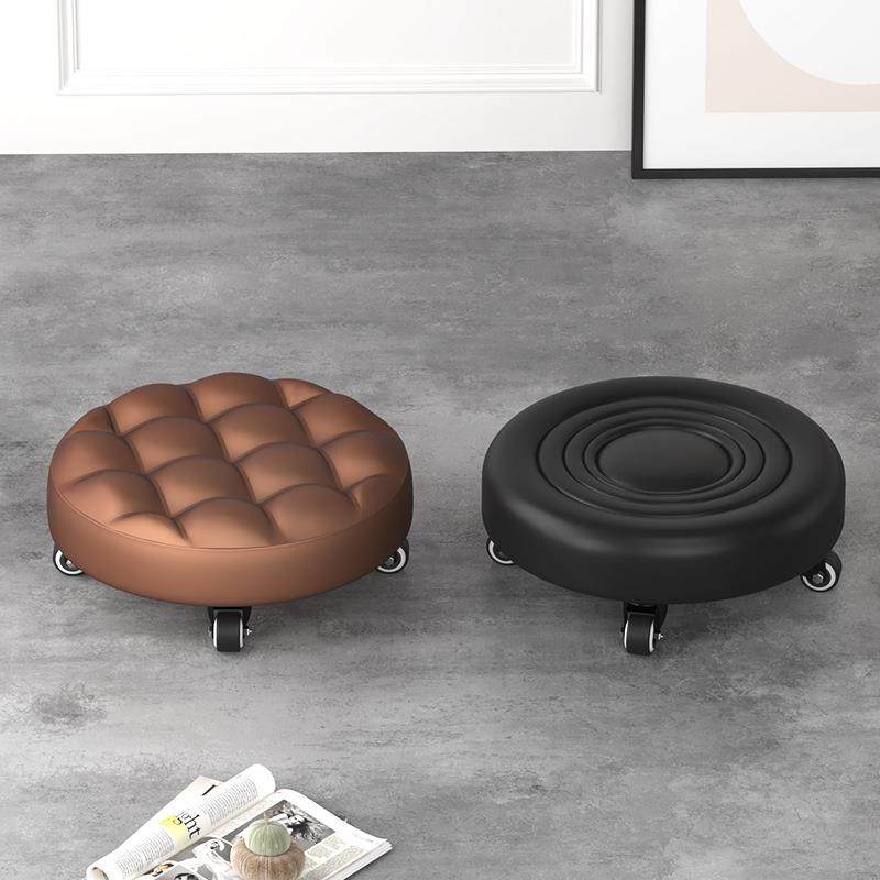 拉车套罩家用简约圆凳带轮滑轮凳子大人带娃凳学步软凳矮凳小板凳,淘宝优惠券,粉丝福利购,淘宝优惠卷