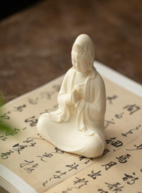 新中式陶瓷摆件净瓶观音家用观世音菩萨佛像摆件家居装饰品工艺品