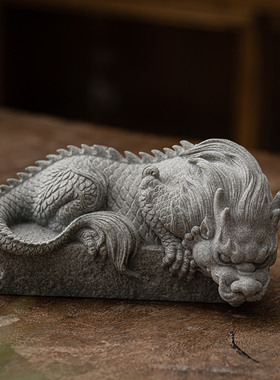 敦铭堂鱼缸水景造景貔貅镇水兽