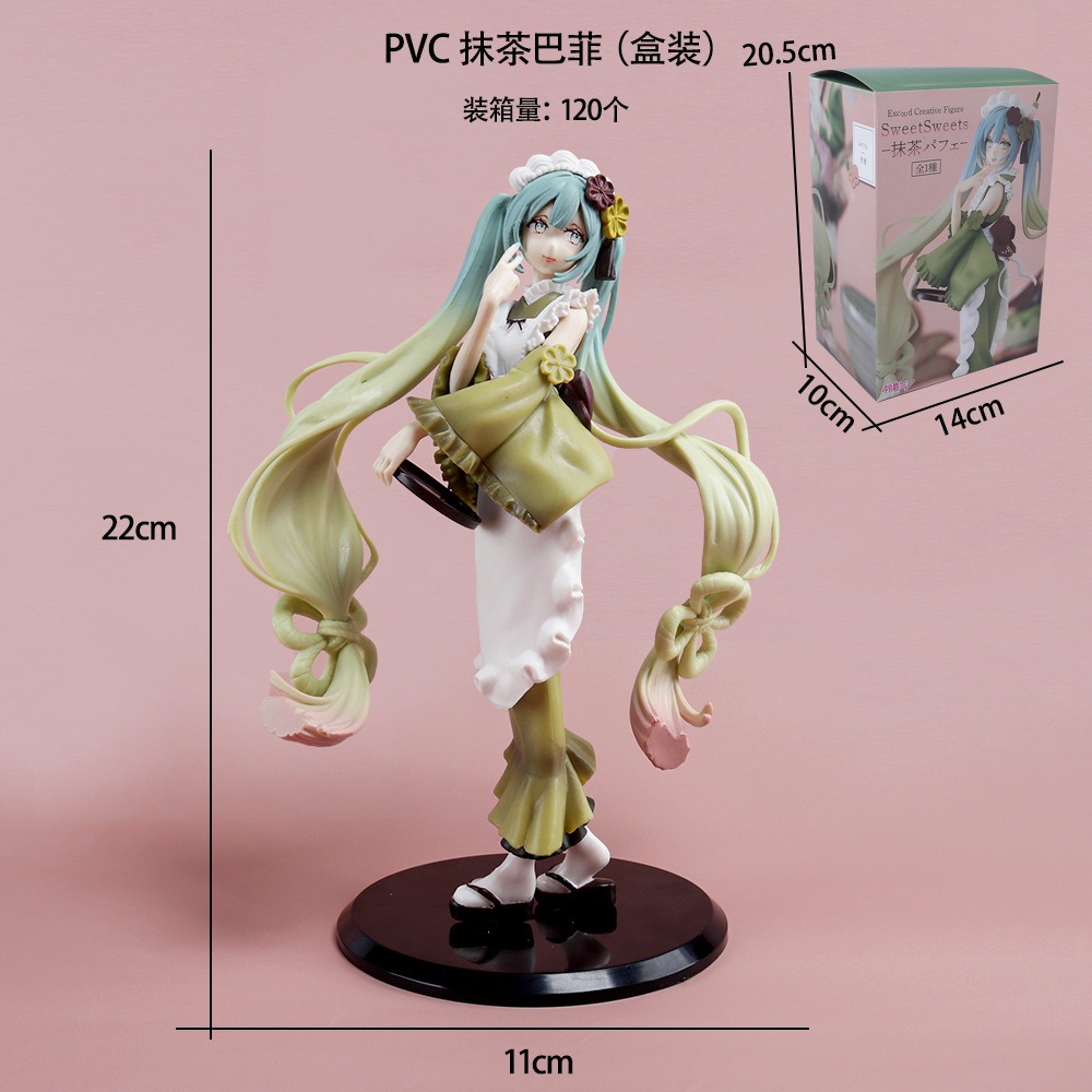 Hatsune figure beautiful girl model anime two-dimensional figure toy birthday gift desktop model chassis ornaments