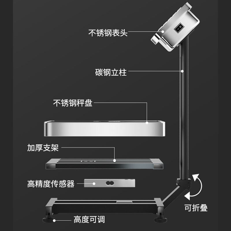 金旺电子秤商用台秤150kg300kg公斤高精度称重家用小型工业用磅秤-图3