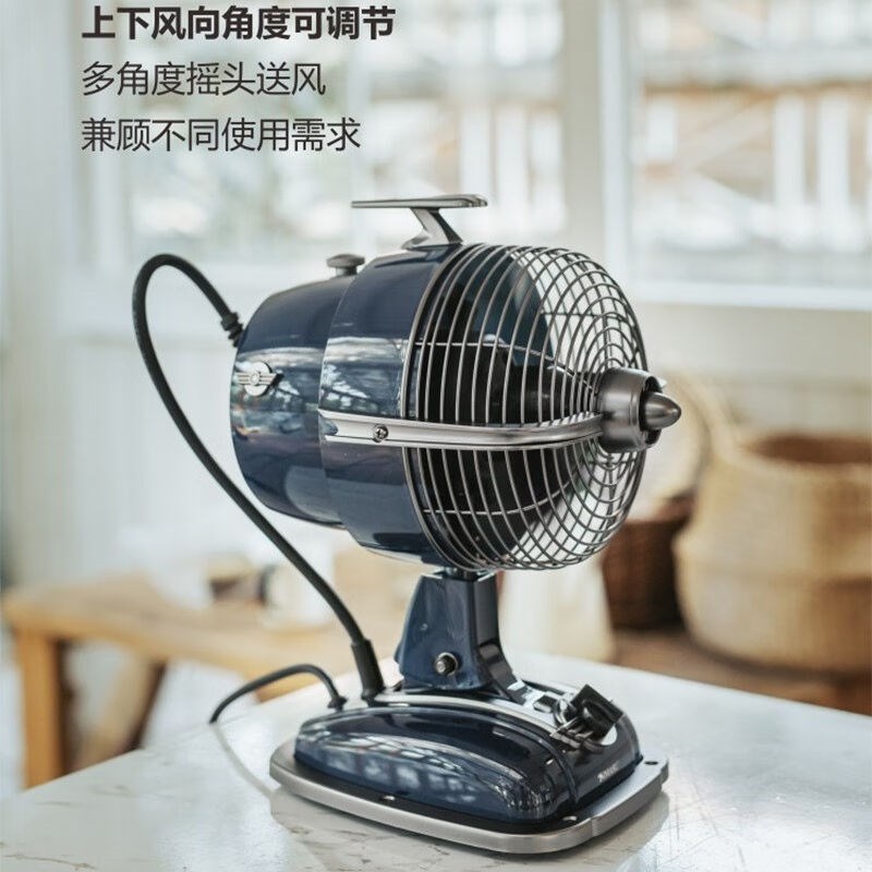 IMASU飞机扇飞机p头式电扇小台扇家用摇头复古台式香港电风扇与倾 - 图2