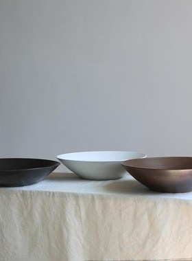 Atpeun大嘴花盆插花器尖山容器花C盆大原流盘陶瓷禅宗古典大碗日