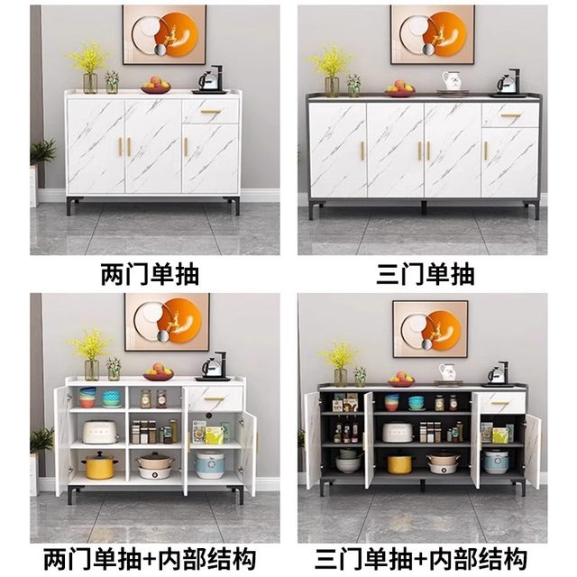 Stone slab sideboard living room integrated wall tea cabinet light luxury cabinet home living room storage cabinet simple storage cabinet