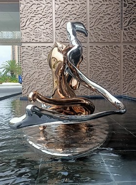 定制户外大型景观网红灯光精神D堡垒廊架金属摆件不锈钢雕塑