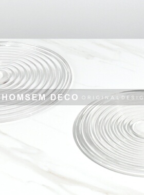 现代透明玻璃家居客厅餐桌水果盘售楼G处样板房间桌面收纳托盘摆