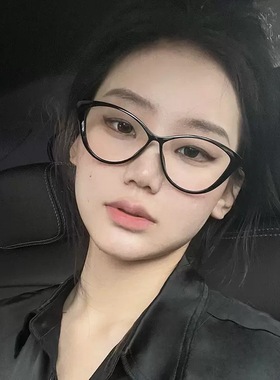 日本品质新款猫眼眼镜框网红素颜防蓝光复古欧美TR90女可配度数近