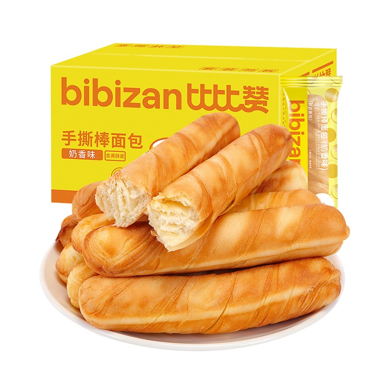 手撕面包棒独立包装整箱早餐软法棍健康营养速食零食休闲小吃食品 - 图3