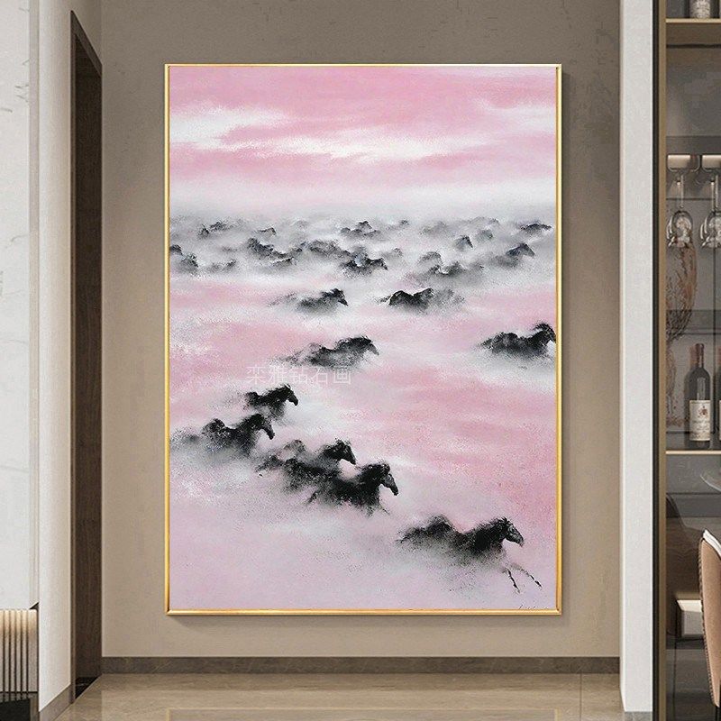 DIY方钻满钻钻石画o钻石绣手工粘贴钻十字绣带钻万马奔腾黑色骏马,淘宝优惠券,粉丝福利购,淘宝优惠卷