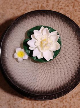 泰式水疗酒店美容按摩床下观赏看盆spa装饰渐变米粒黑色香薰套装