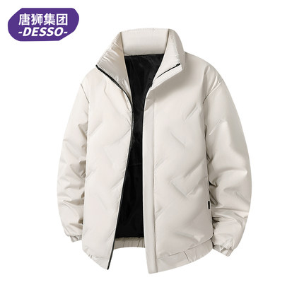 DESSO 羽绒服女2025冬新款情侣加厚保暖户外短款面包男连帽立领02