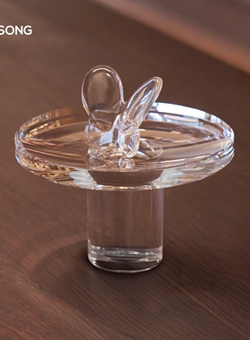RESONG日诵家居 蝶舞蝴蝶摆件系列 软装饰品水晶玻璃餐桌台面